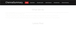 Desktop Screenshot of chennaisummary.com